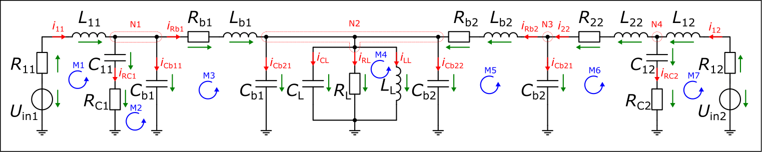 Equivalent curcuit with annotations.